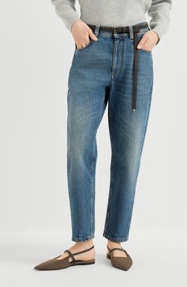 Brunello Cucinelli Brunello Cucinelli Authentic denim baggy tapered trousers 