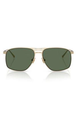 Brunello Cucinelli Brunello Cucinelli BC2017ST 56mm Polarized Rectangle Sunglasses
