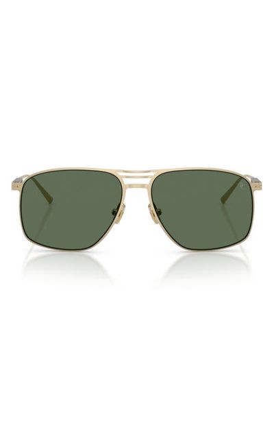 Brunello Cucinelli Brunello Cucinelli BC2017ST 56mm Polarized Rectangle Sunglasses