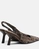 Brunello Cucinelli Brunello Cucinelli Beaded checked leather-trimmed slingback pumps - 3
