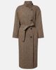 Brunello Cucinelli Brunello Cucinelli Belted herringbone wool-blend coat - 1