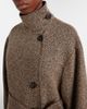 Brunello Cucinelli Brunello Cucinelli Belted herringbone wool-blend coat - 3