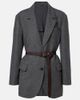 Brunello Cucinelli Brunello Cucinelli Belted wool and cashmere blazer - 1