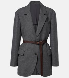 Brunello Cucinelli Brunello Cucinelli Belted wool and cashmere blazer