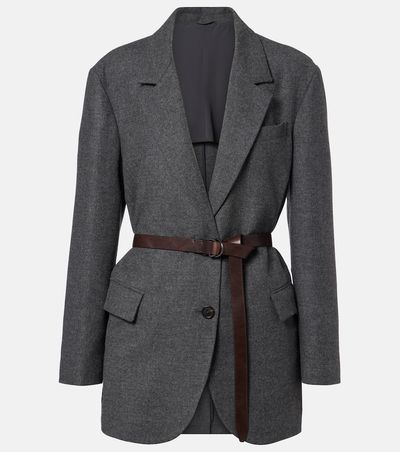 Brunello Cucinelli Brunello Cucinelli Belted wool and cashmere blazer