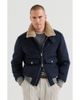 Brunello Cucinelli Brunello Cucinelli Bonded cashmere beaver cloth bomber jacket with Thermore® padding and detachable shearling collar - 1