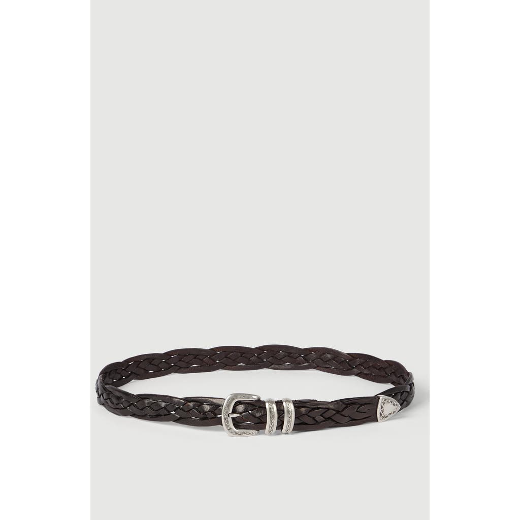 Brunello Cucinelli Brunello Cucinelli Braided calfskin belt with detailed buckle and tip