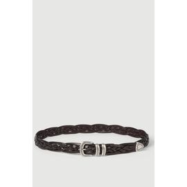 Brunello Cucinelli Brunello Cucinelli Braided calfskin belt with detailed buckle and tip