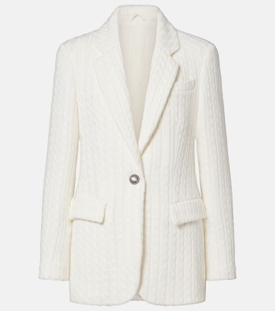 Brunello Cucinelli Brunello Cucinelli Cable-knit cotton blazer