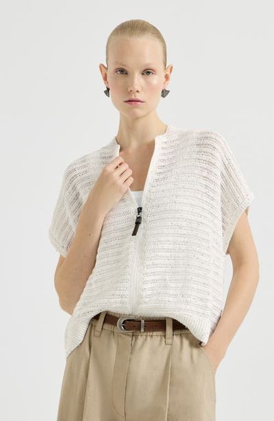 Brunello Cucinelli Brunello Cucinelli Cardigan with openwork stripes