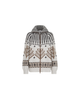 Brunello Cucinelli Brunello Cucinelli Cashmere And Mohair Nordic Heritage High-neck Cardigan With Zipper - 2