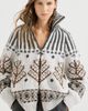 Brunello Cucinelli Brunello Cucinelli Cashmere And Mohair Nordic Heritage High-neck Cardigan With Zipper - 5