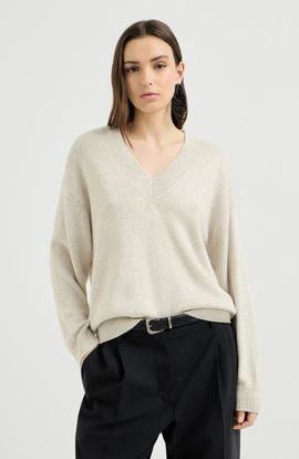 Brunello Cucinelli Brunello Cucinelli Cashmere and silk Diamond yarn sweater