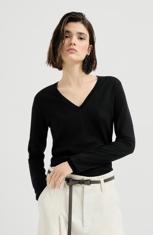 Brunello Cucinelli Brunello Cucinelli Cashmere and silk sparkling lightweight sweater
