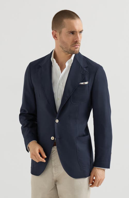 Brunello Cucinelli Brunello Cucinelli Cashmere Batavia deconstructed blazer with patch pockets