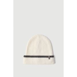 Brunello Cucinelli Brunello Cucinelli Cashmere English rib knit beanie with monili