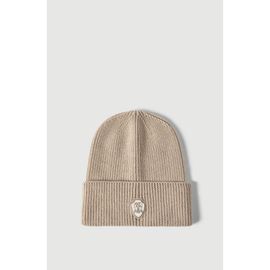 Brunello Cucinelli Brunello Cucinelli Cashmere English rib knit beanie with patch logo