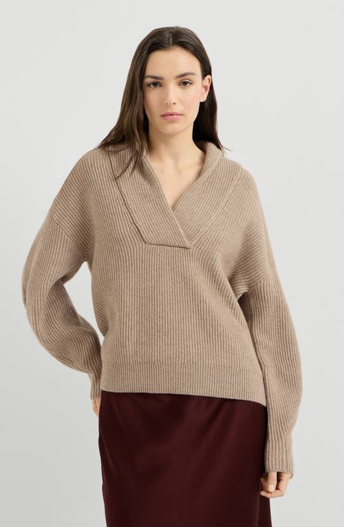 Brunello Cucinelli Brunello Cucinelli Cashmere English rib sweater with monili