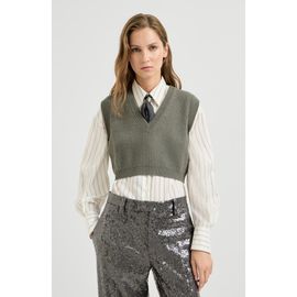 Brunello Cucinelli Brunello Cucinelli Cashmere rib knit sweater vest