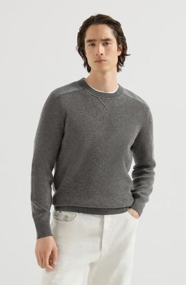 Brunello Cucinelli Brunello Cucinelli Cashmere ribbed sweater with cotton