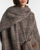 Brunello Cucinelli Brunello Cucinelli Checked mohair and wool-blend wrap cardigan - 3
