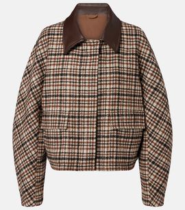 Brunello Cucinelli Brunello Cucinelli Checked wool and alpaca-blend jacket