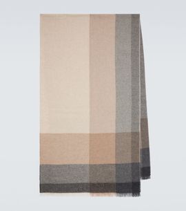 Brunello Cucinelli Brunello Cucinelli Checked wool and cashmere scarf