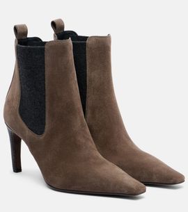 Brunello Cucinelli Brunello Cucinelli Chelsea Monili suede ankle boots