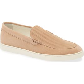 Brunello Cucinelli Brunello Cucinelli Chevron Embossed Suede Loafer