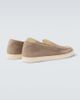 Brunello Cucinelli Brunello Cucinelli Chevron suede slip-on shoes - 6