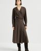 Brunello Cucinelli Brunello Cucinelli Comfort virgin wool and viscose twill dress with belt and monili - 1