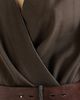 Brunello Cucinelli Brunello Cucinelli Comfort virgin wool and viscose twill dress with belt and monili - 4