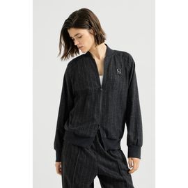 Brunello Cucinelli Brunello Cucinelli Comfort Virgin Wool Dazzling Chalk Stripe Sweatshirt With Logo
