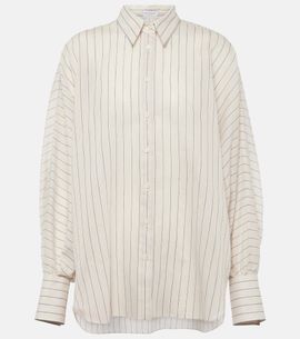 Brunello Cucinelli Brunello Cucinelli Cotton-blend lamé shirt