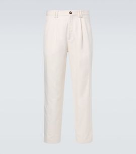 Brunello Cucinelli Brunello Cucinelli Cotton and linen canvas straight pants