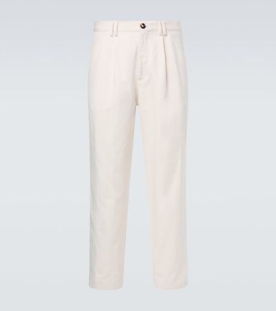 Brunello Cucinelli Brunello Cucinelli Cotton and linen canvas straight pants
