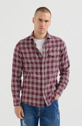Brunello Cucinelli Brunello Cucinelli Cotton and lyocell tartan flannel western shirt