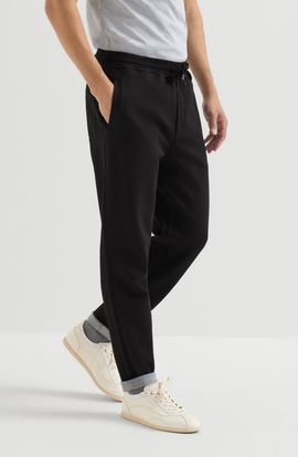 Brunello Cucinelli Brunello Cucinelli Cotton, cashmere and silk French terry double cloth trousers