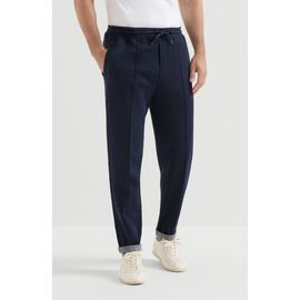 Brunello Cucinelli Brunello Cucinelli Cotton, cashmere and silk French terry double cloth trousers with Crête detail