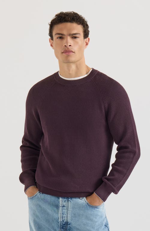 Brunello Cucinelli Brunello Cucinelli Cotton English rib sweater with raglan sleeves