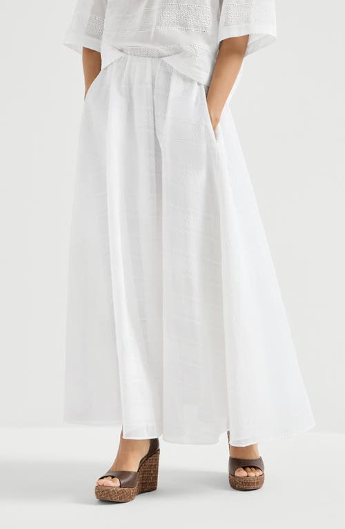 Brunello Cucinelli Brunello Cucinelli Cotton organza broderie anglaise skirt