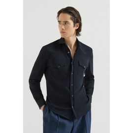 Brunello Cucinelli Brunello Cucinelli Cotton piqué western shirt