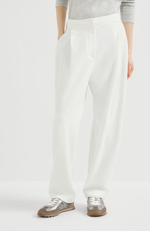Brunello Cucinelli Brunello Cucinelli Cotton smooth French terry pleated track trousers