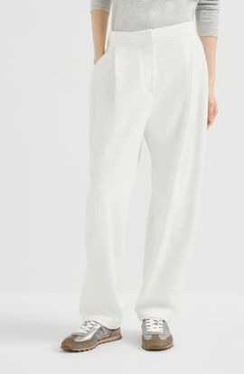 Brunello Cucinelli Brunello Cucinelli Cotton smooth French terry pleated track trousers