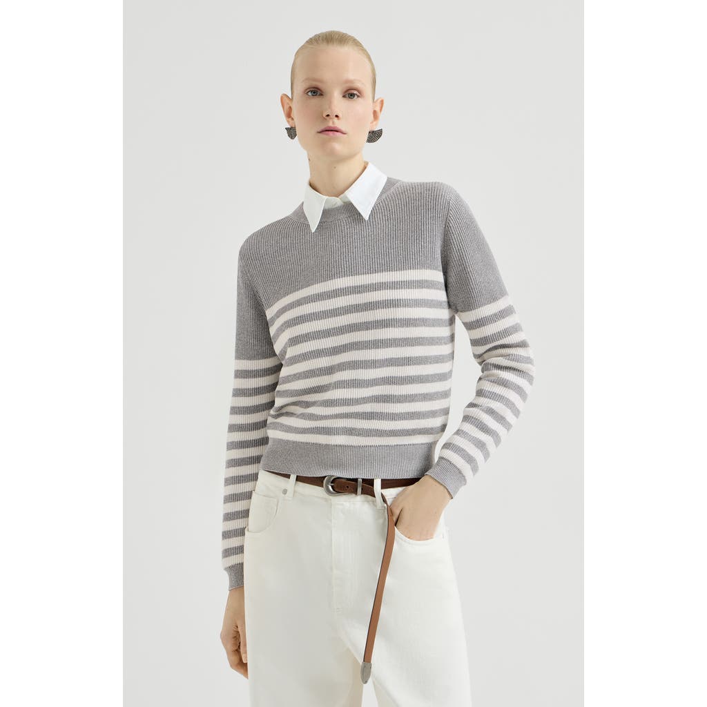 Brunello Cucinelli Brunello Cucinelli Cotton Sparkling yarn sweater