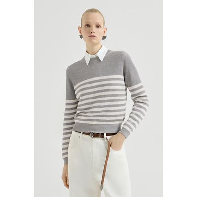 Brunello Cucinelli Brunello Cucinelli Cotton Sparkling yarn sweater