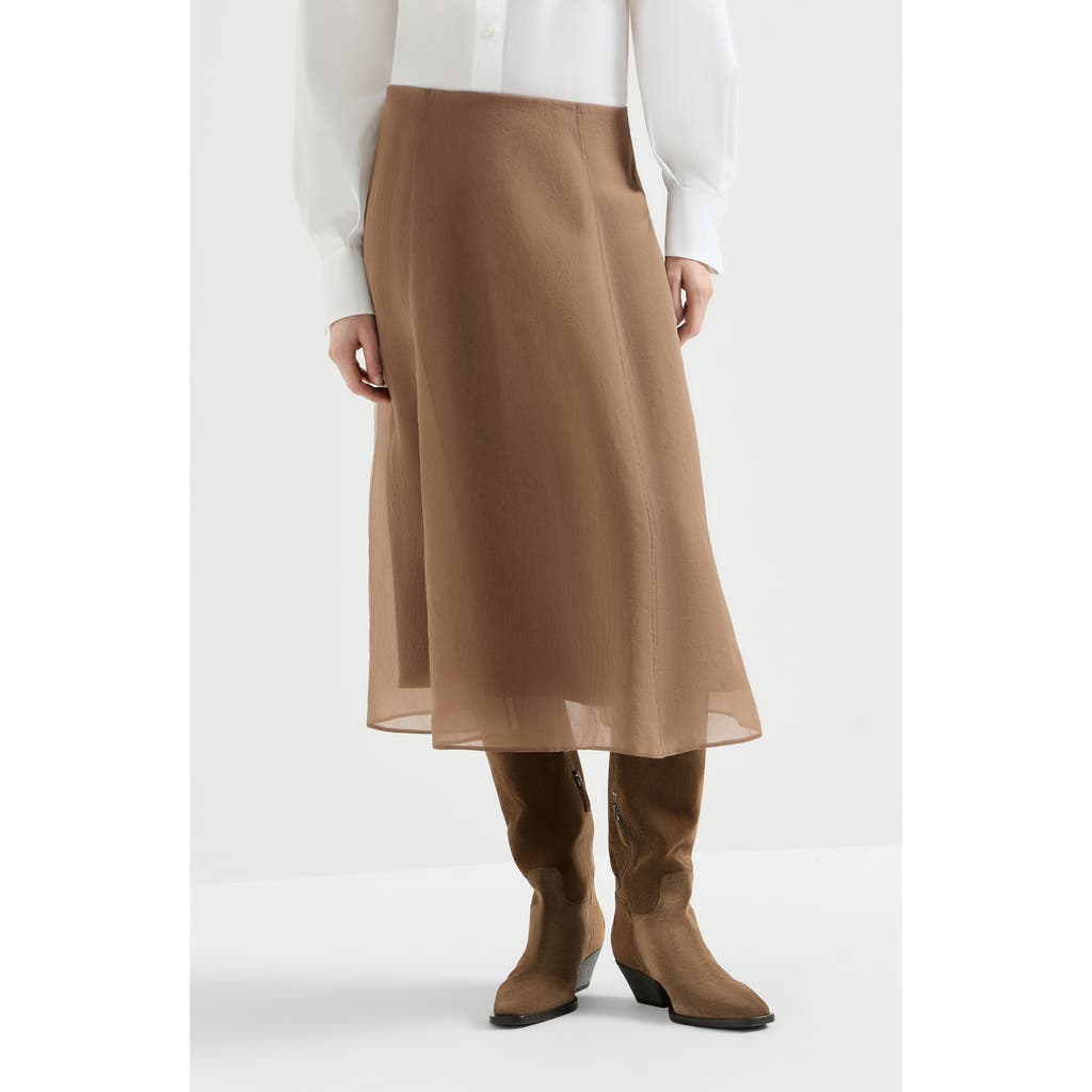 Brunello Cucinelli Brunello Cucinelli Crispy silk circle skirt