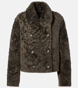 Brunello Cucinelli Brunello Cucinelli Cropped double-breasted shearling jacket