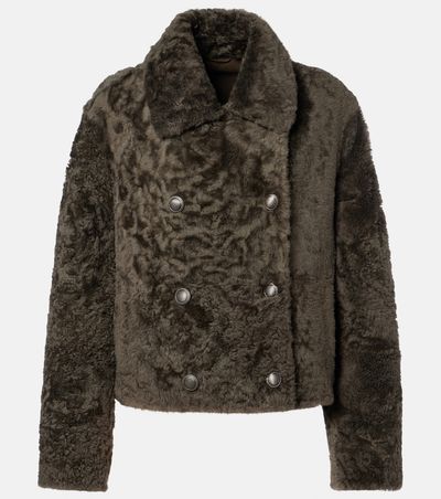 Brunello Cucinelli Brunello Cucinelli Cropped double-breasted shearling jacket