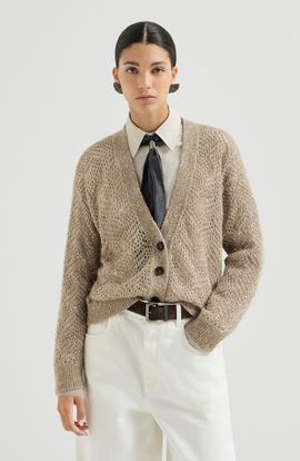 Brunello Cucinelli Brunello Cucinelli Dazzling abstract leaf cardigan